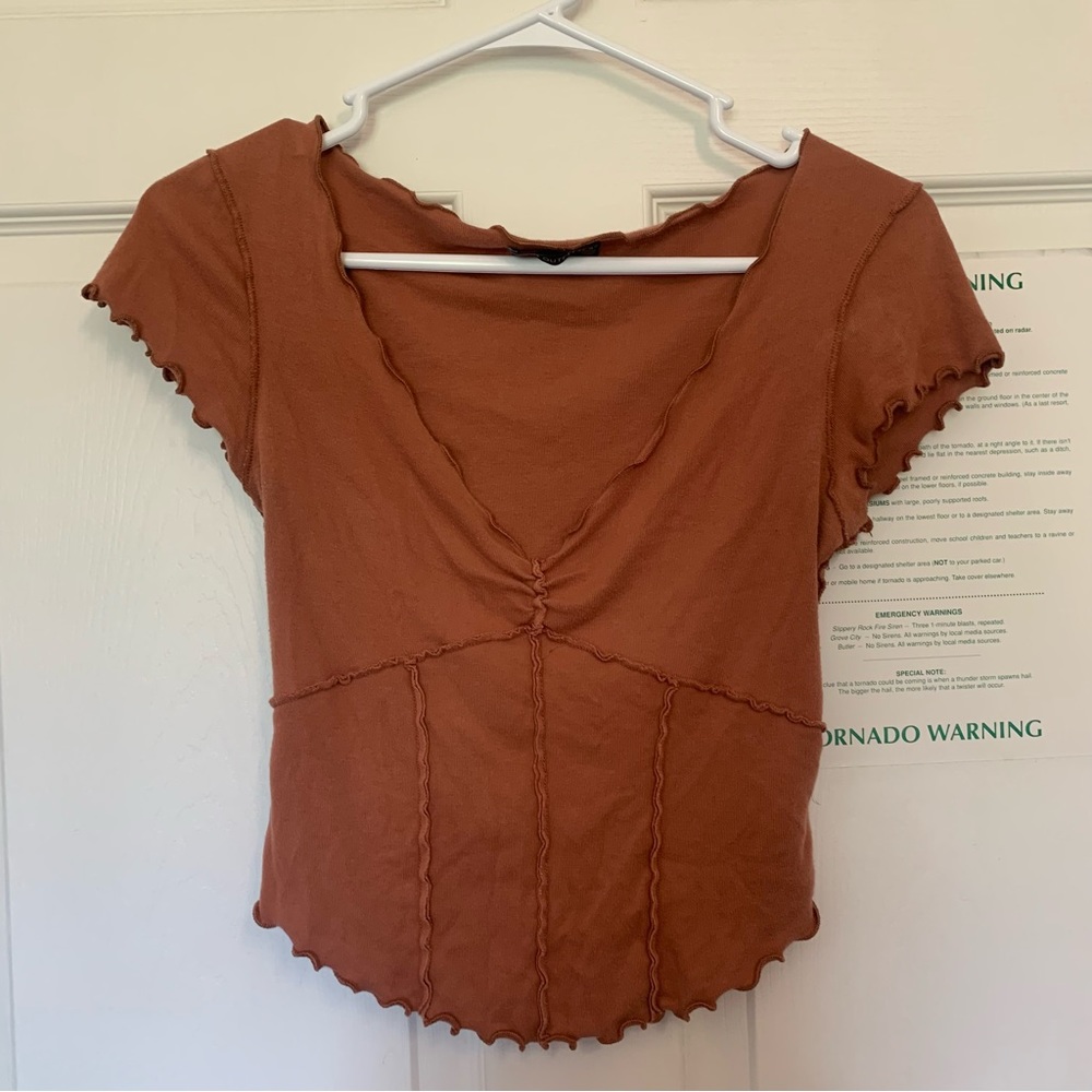 urban outfitters crop top v neck crop top